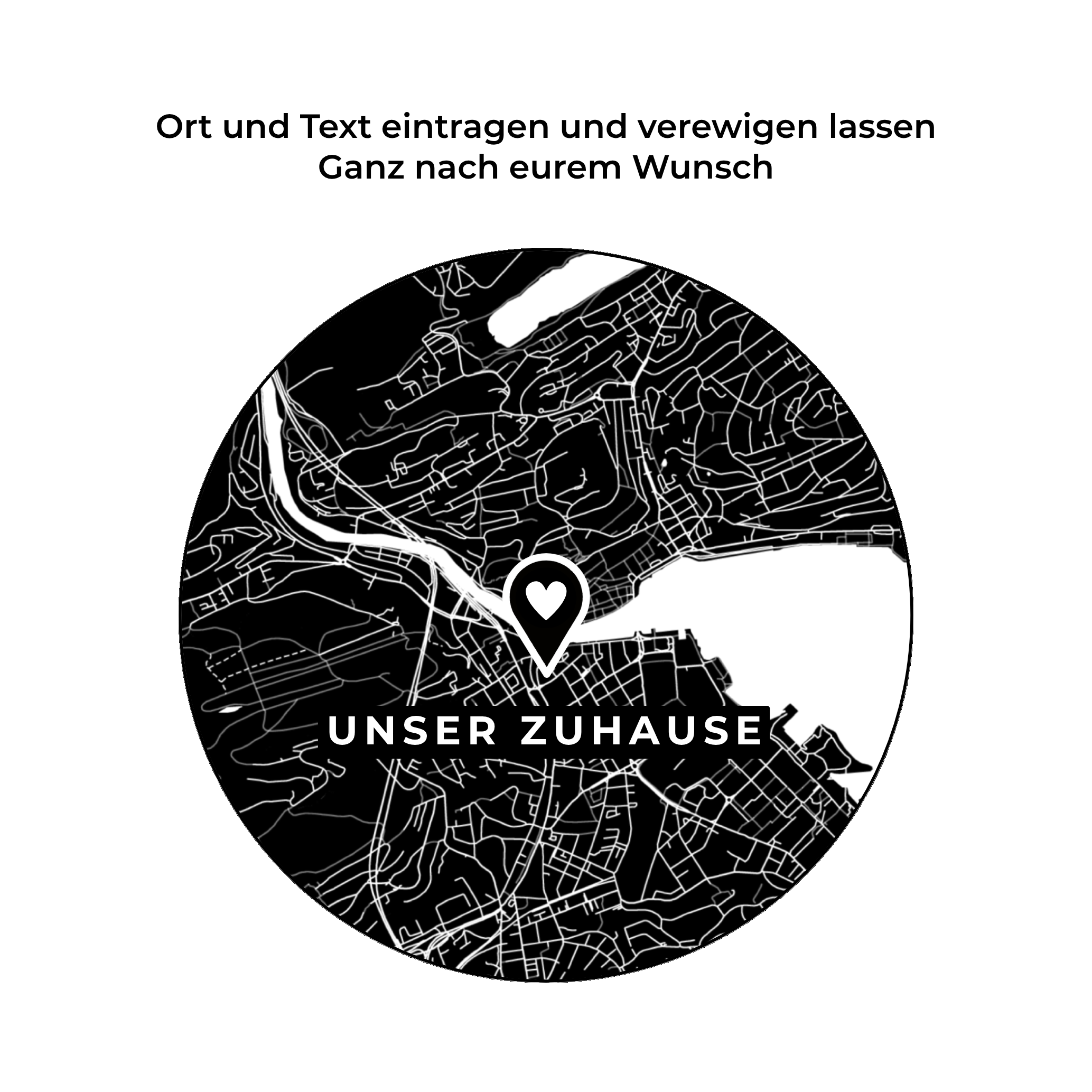Schiefer-Untersetzer Lieblingsort (individuelle Karte)