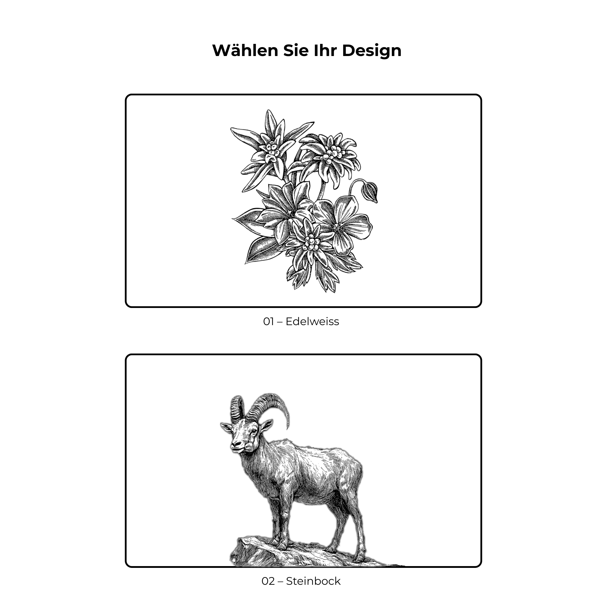 Kirschholz Schneidebrett Alpensymbole