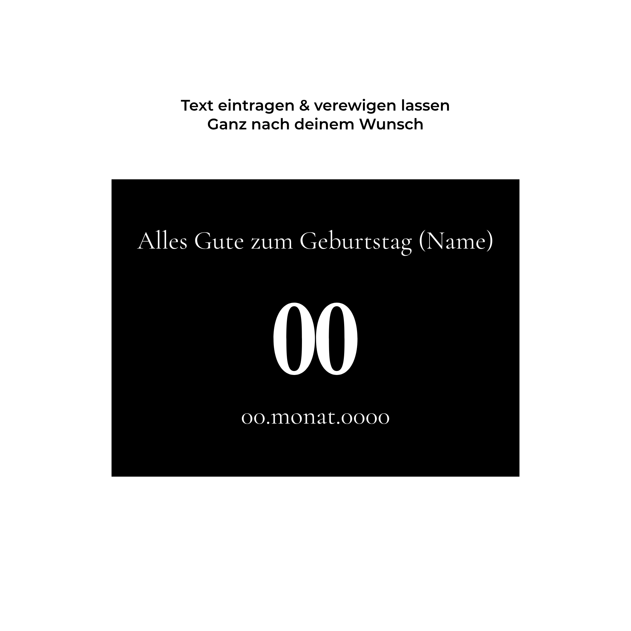 Schieferplatte Geburtstag