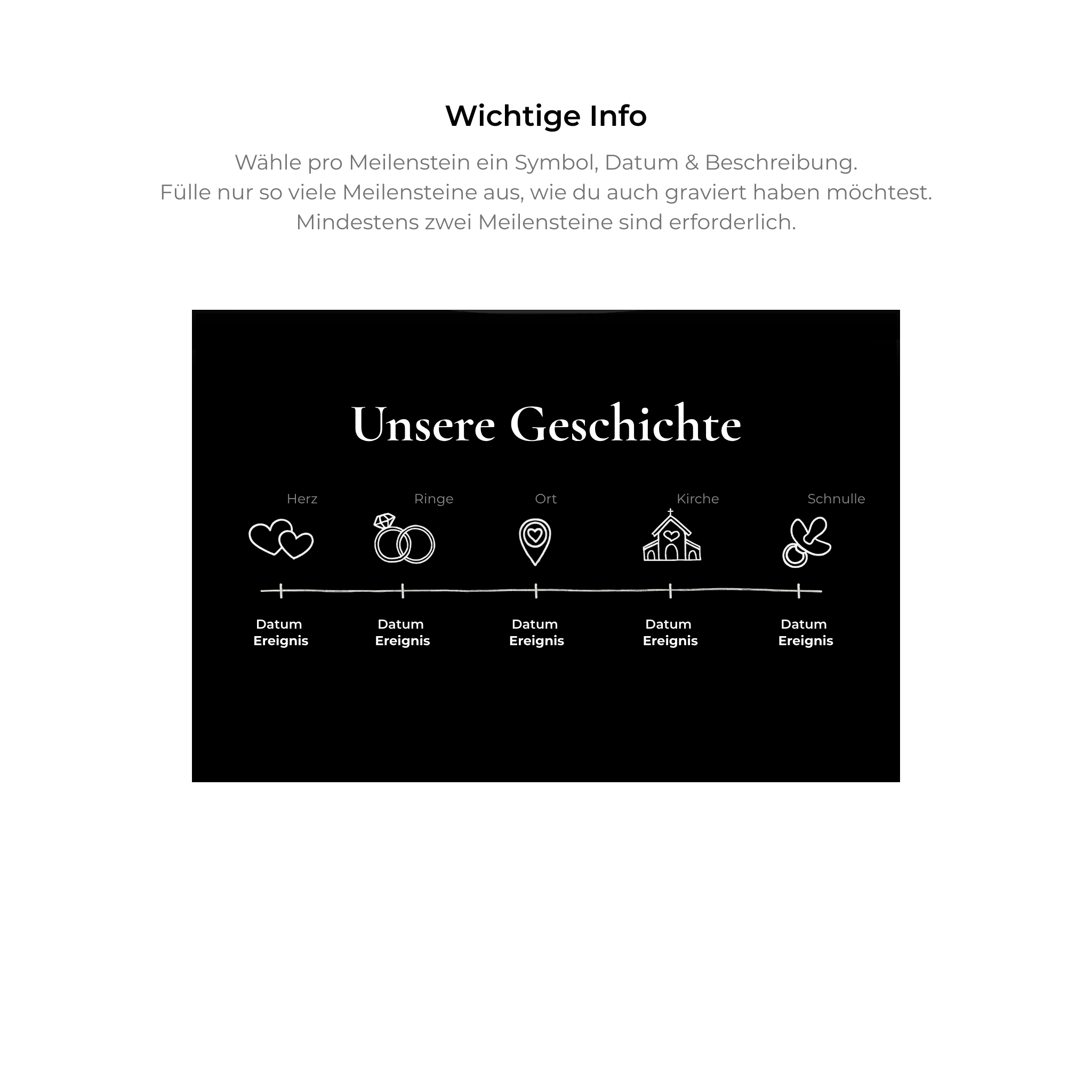 Schieferplatte Herzensweg