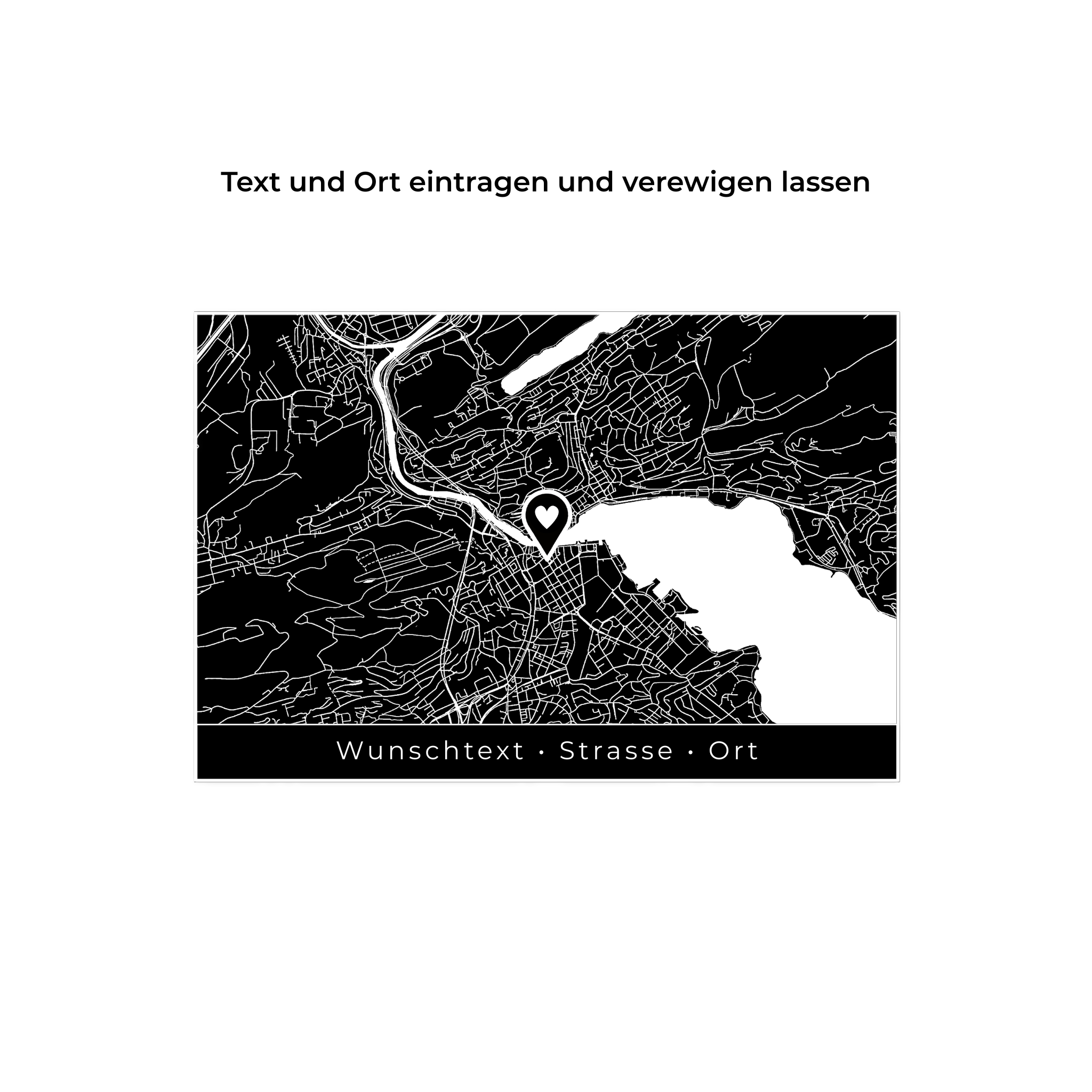 Schieferplatte Lieblingsort (individuelle Karte)