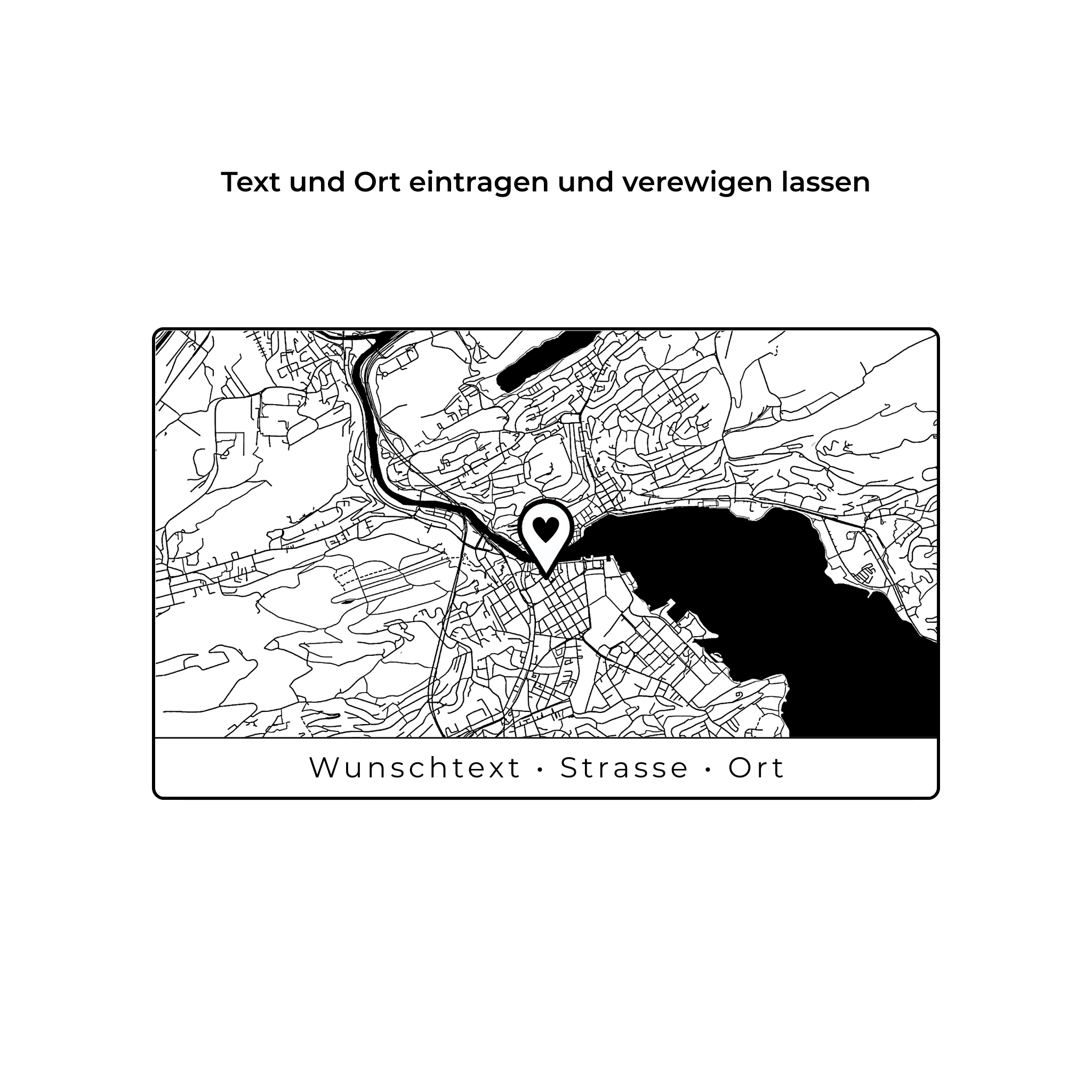 Kirschholz Schneidebrett Lieblingsort (individuelle Karte)