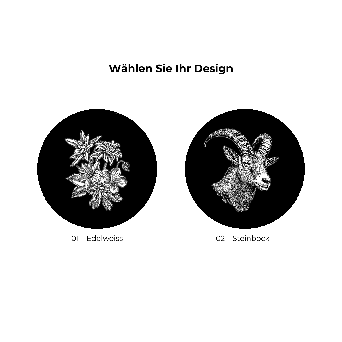Schiefer-Untersetzer Alpensymbole