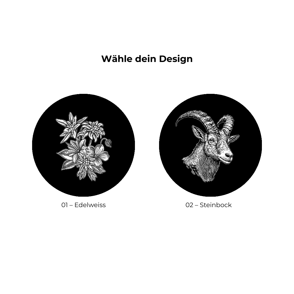 Schiefer-Untersetzer Alpensymbole