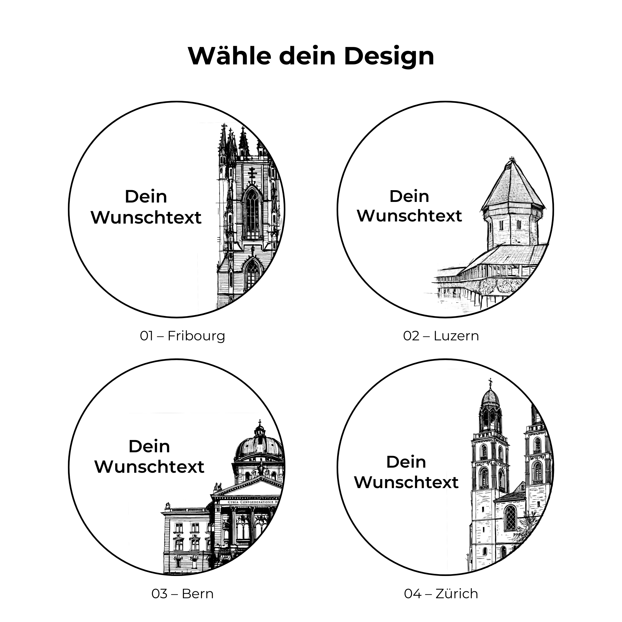 Eichenholz-Untersetzer Wahrzeichen