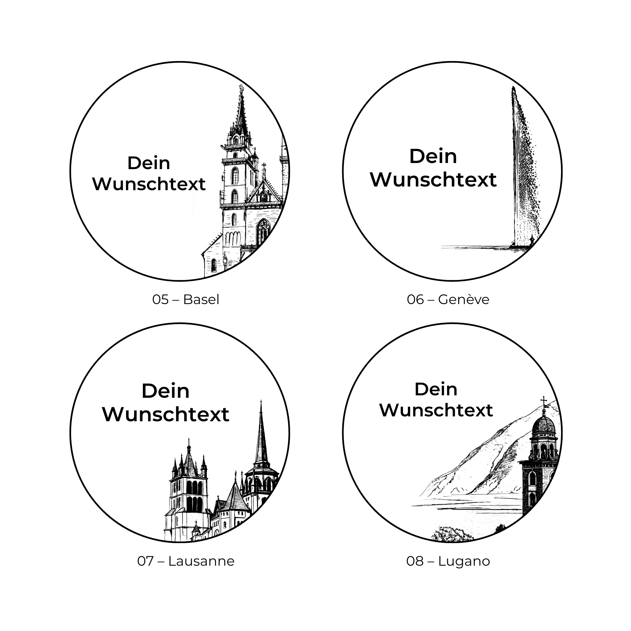 Eichenholz-Untersetzer Wahrzeichen