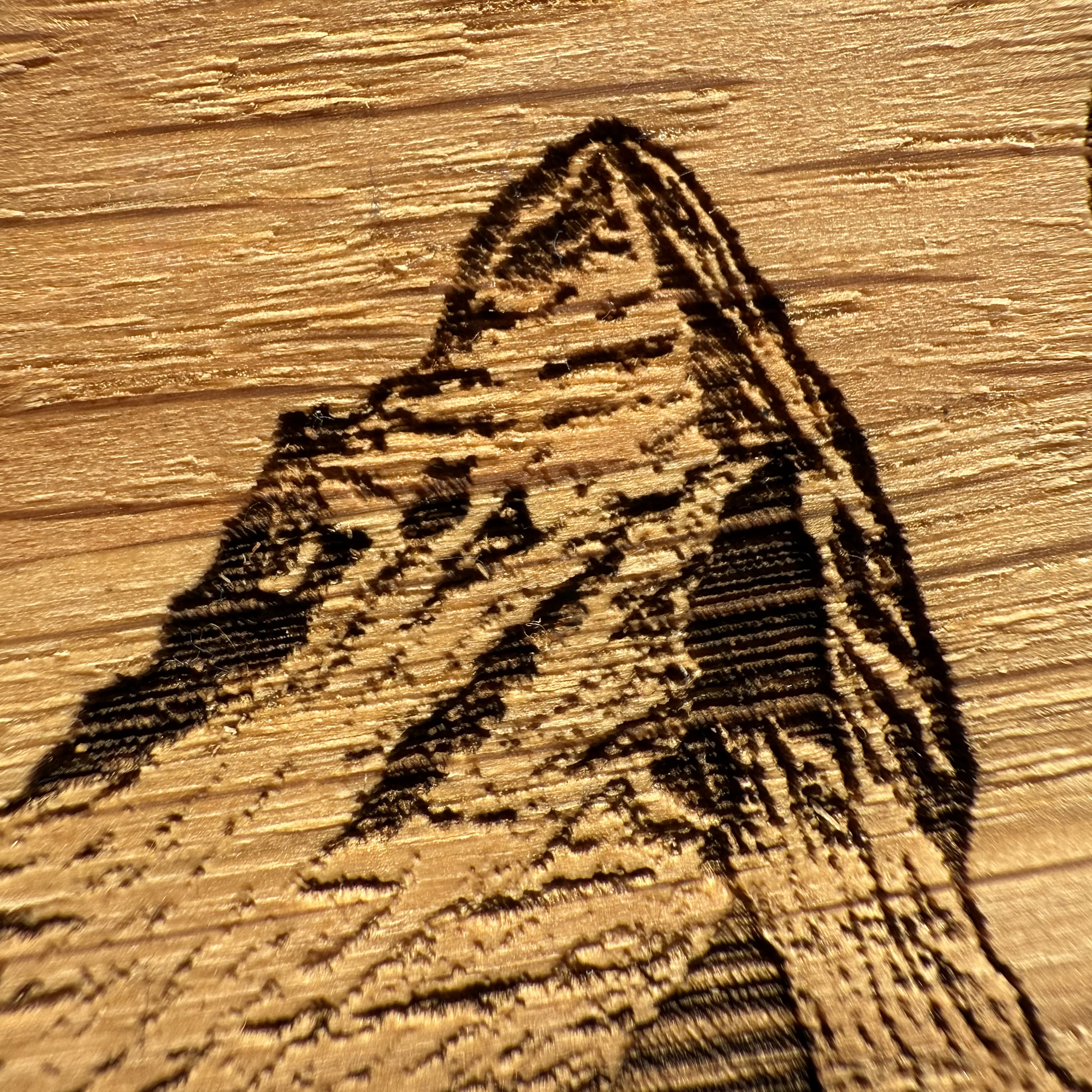 Eichenholz-Untersetzer Alpen