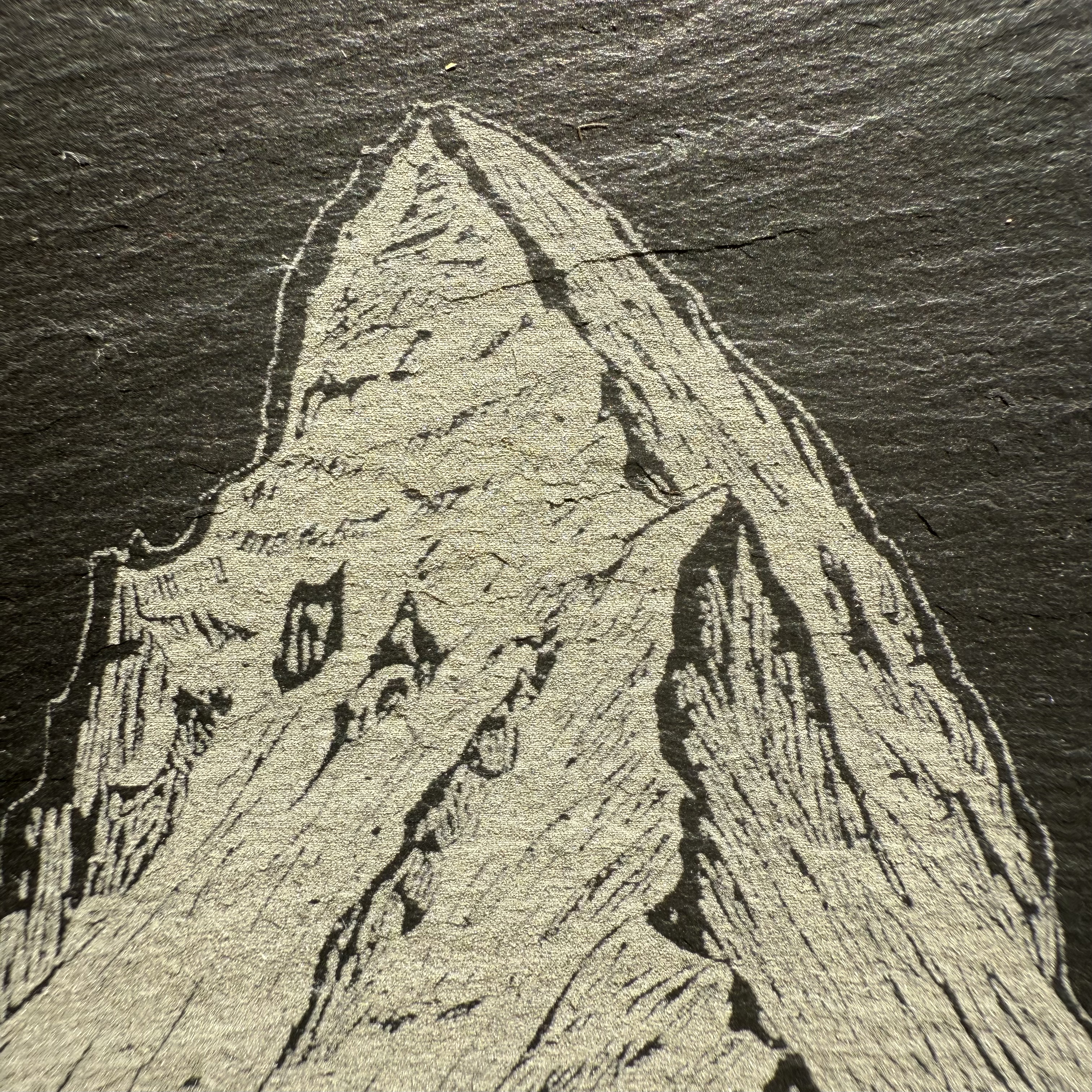 Schiefer-Untersetzer Alpen