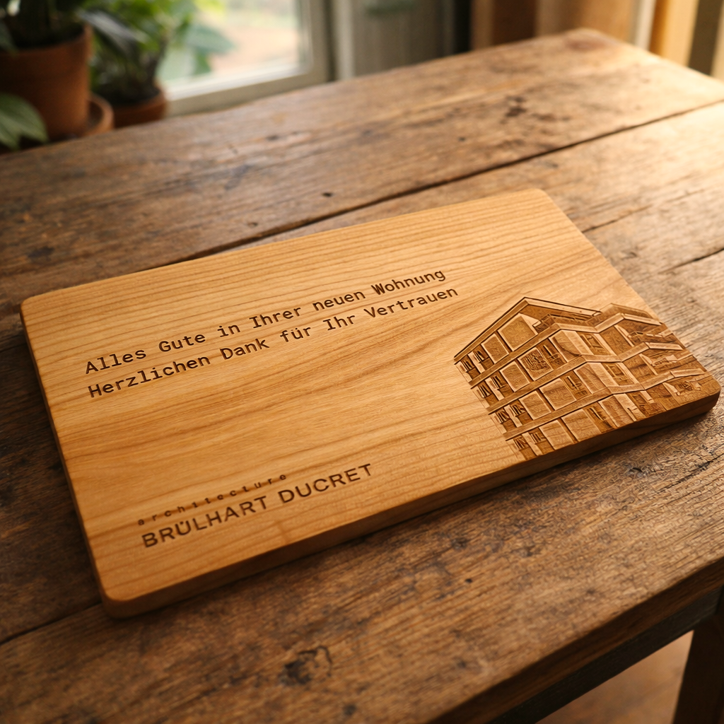 Kirschholz Schneidebrett personalisiert