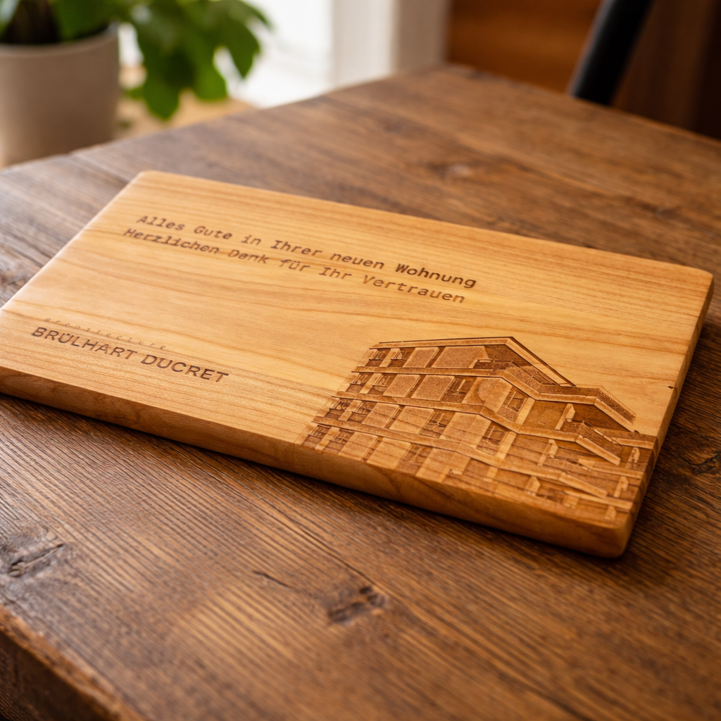 Kirschholz Schneidebrett personalisiert