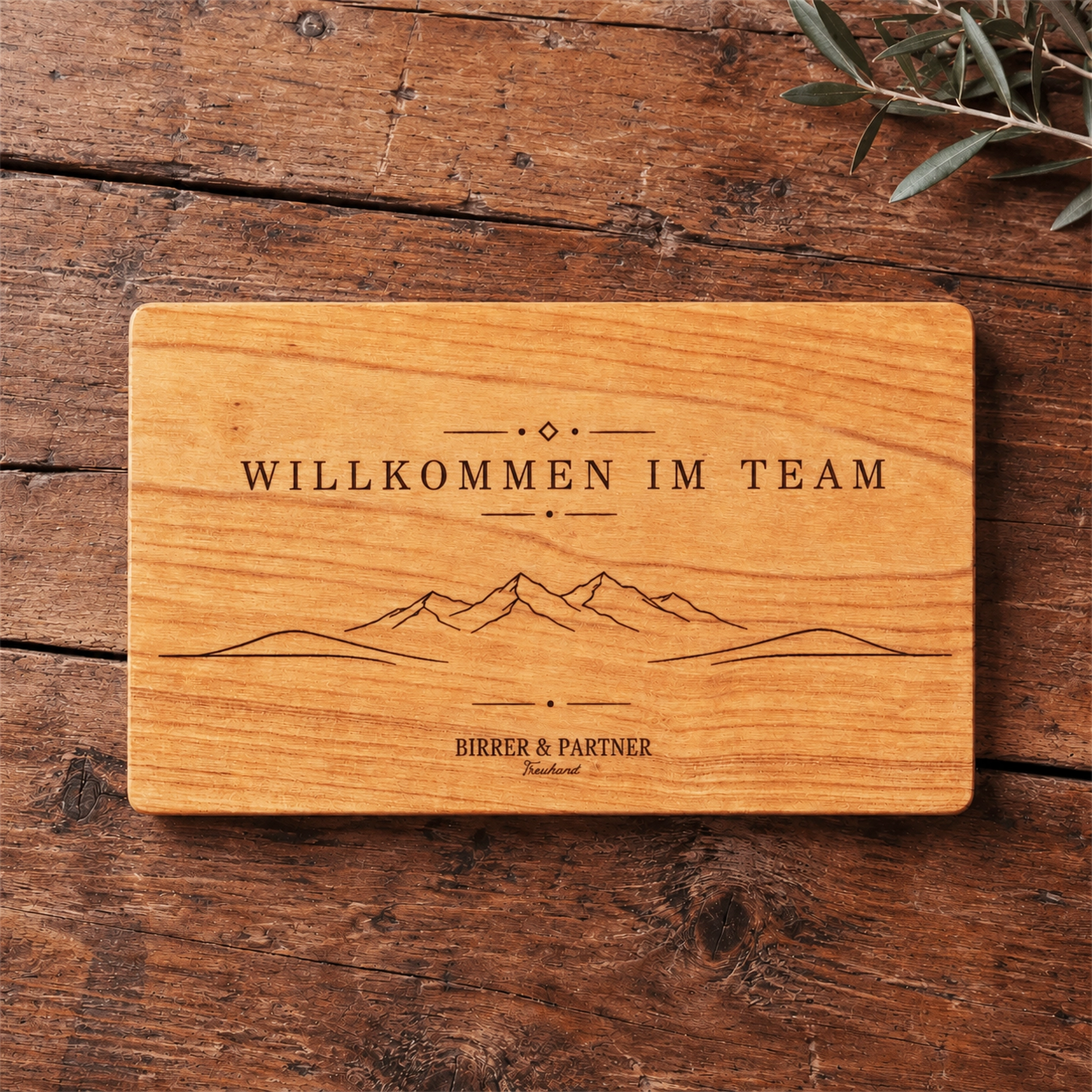 Kirschholz Schneidebrett Eintrittsgeschenk