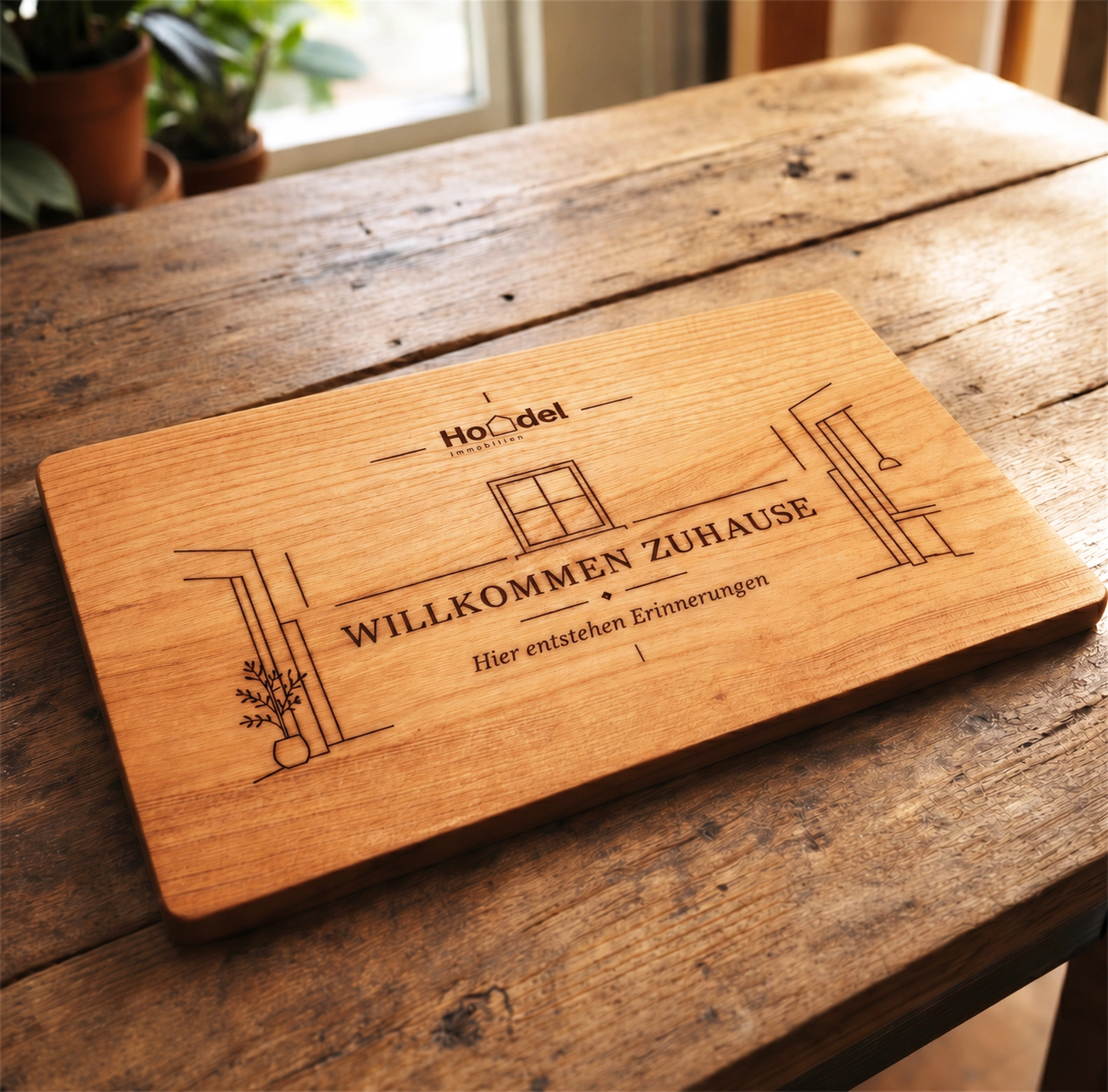 Kirschholz Schneidebrett Einzugsgeschenk