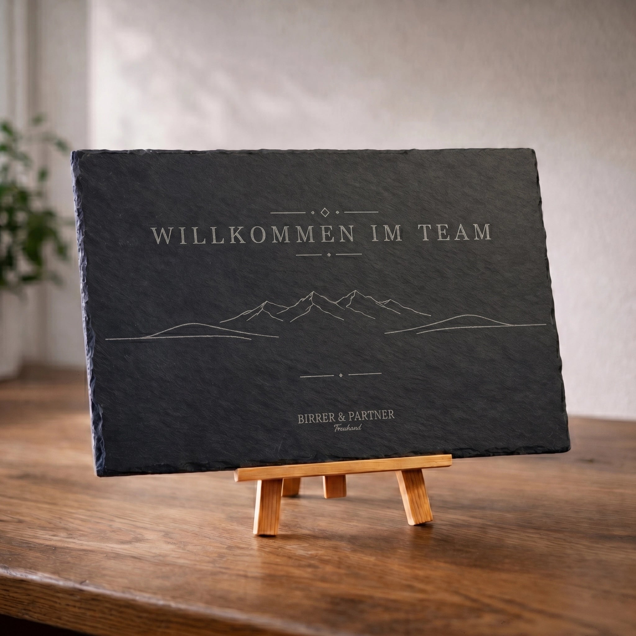 Schieferplatte Eintrittsgeschenk